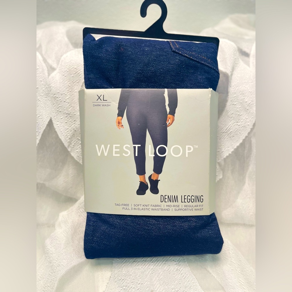 West Loop Women Dark Denim Leggings XL